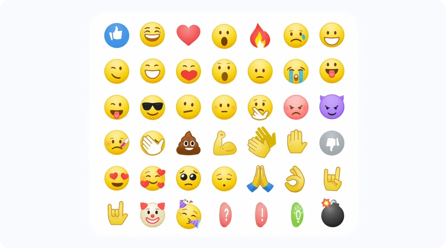 Реакции и эмодзи в корпоративном чате