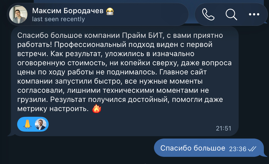 Отзыв директора Академстройпроекта