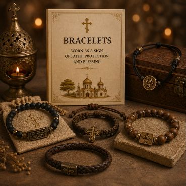 Bracelet — Buy Orthodox bracelet in South Africa. Orthodox bracelets in wood, stone and metal are beautiful and humble devotional items — a subtle reminder of faith that can be worn every day, at work, school or travel. They are visible signs of faith and companions in daily prayer, and a meaningful gift for a baptism, a godchild, a confirmation or simply for a friend who needs encouragement. Devotional items are more than accessories: they carry blessing and meaning. We deliver nationwide across South Africa, with local delivery in Pretoria and Johannesburg and prices in South African Rand. Orthodox Christian faith and devotion with Orthodox Africa.