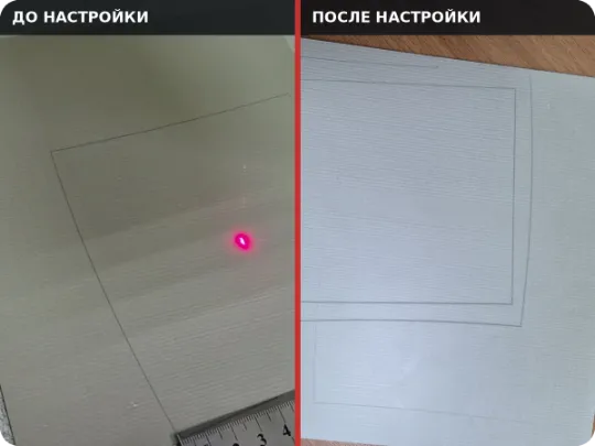 Настройка дисторсии и калибровка рабочей области
