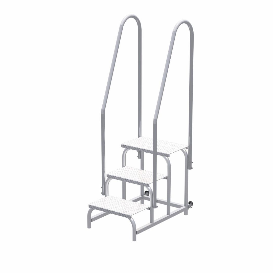 Эталон Монтажная подставка алюминиевая МП Тип 1 с колесами и 2 поручнями