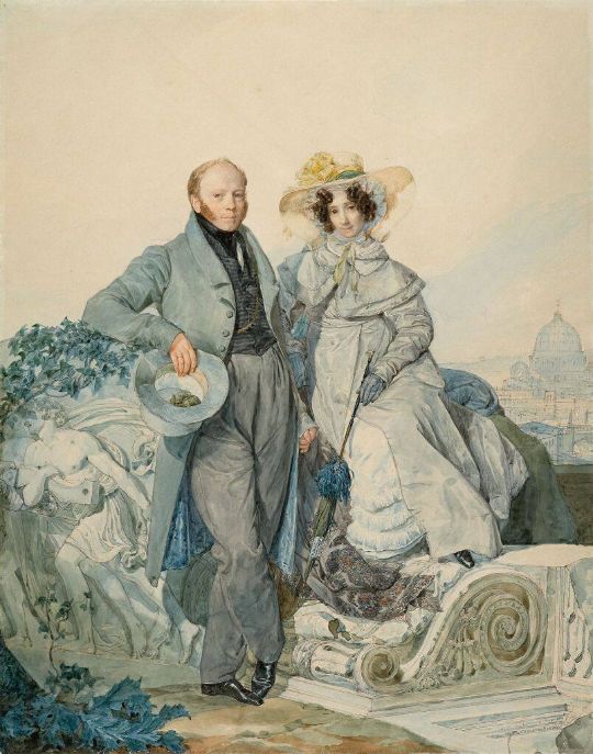 Карл Брюллов. Портрет Григория и Варвары Олениных 1827