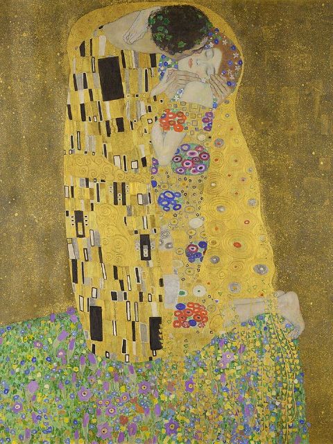 Gustav Klimt’s The Kiss is a celebrated 1907–1908