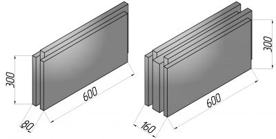 Блоки перегородочные «паз-гребень» из полистиролбетона