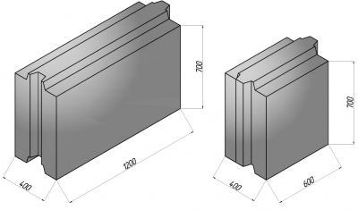 Мегаполистиролблок «паз-гребень» «Доборный»