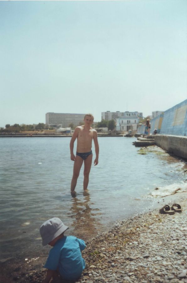 Я на городском пляже в Новороссийске