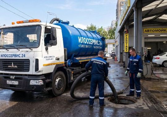 Откачка автомоек илососом