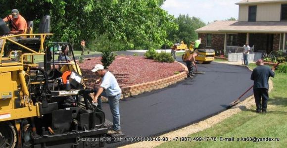 Asphalting of cottage settlements