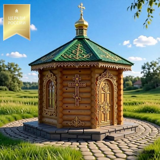 Часовня 9 м.кв. с крыльцом 1