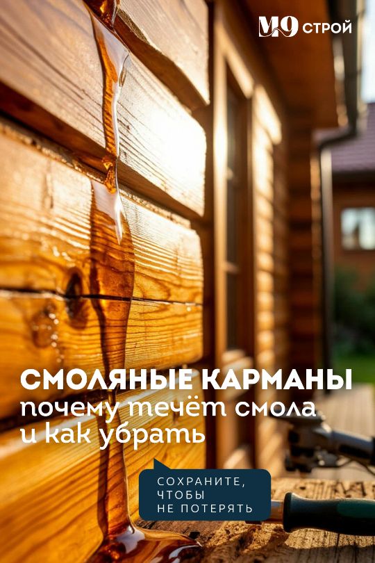 Смоляные карманы в брусе — почему летом течёт смола? Ремонт технологией «лодочек»: фреза + вставка.
