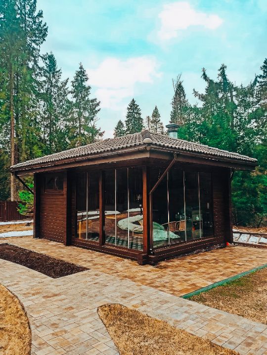 Летняя кухня и хозблок из Металопроката и стеклопакетов