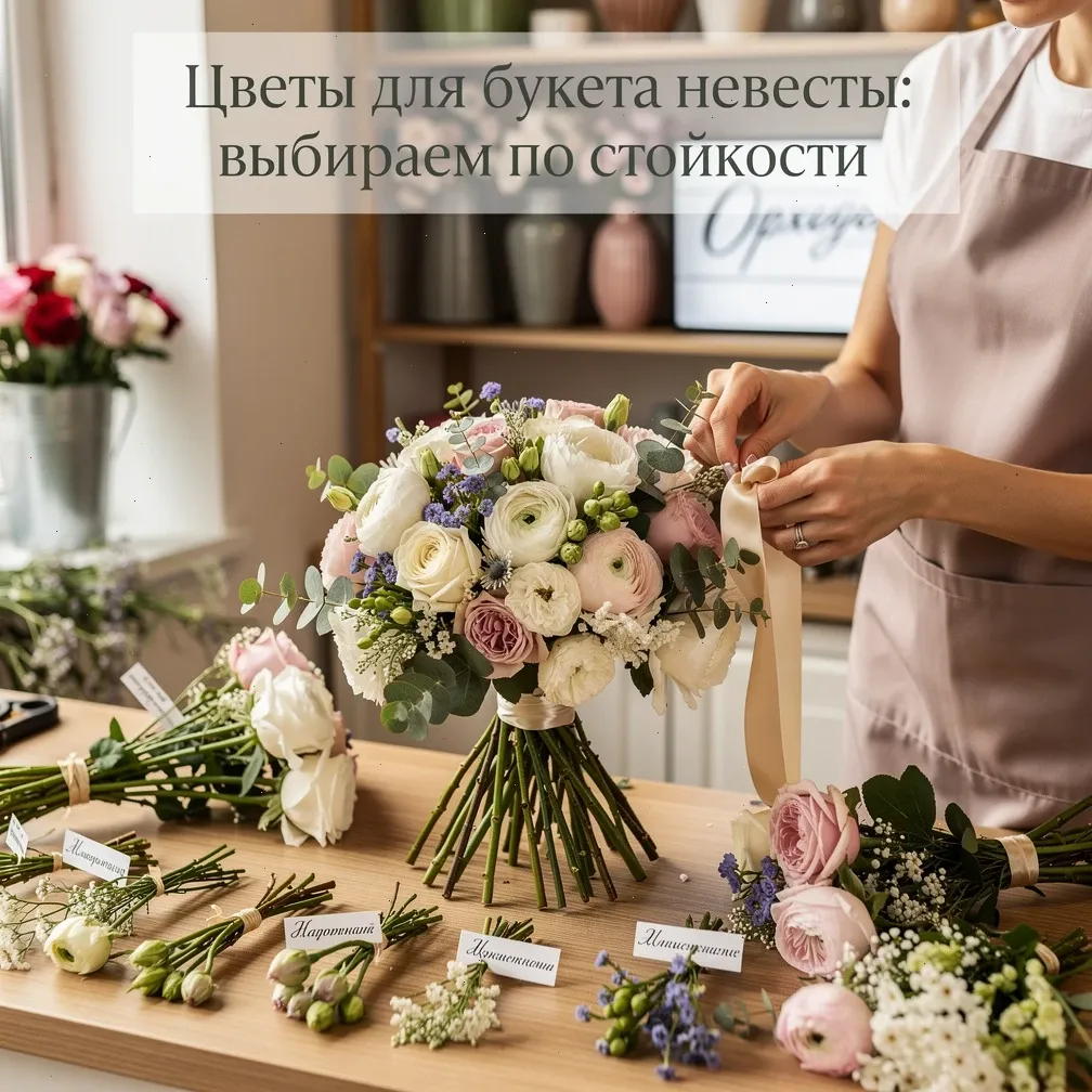 Цветы для букета невесты, выбираем по стойкости в магазине "Орхидея"