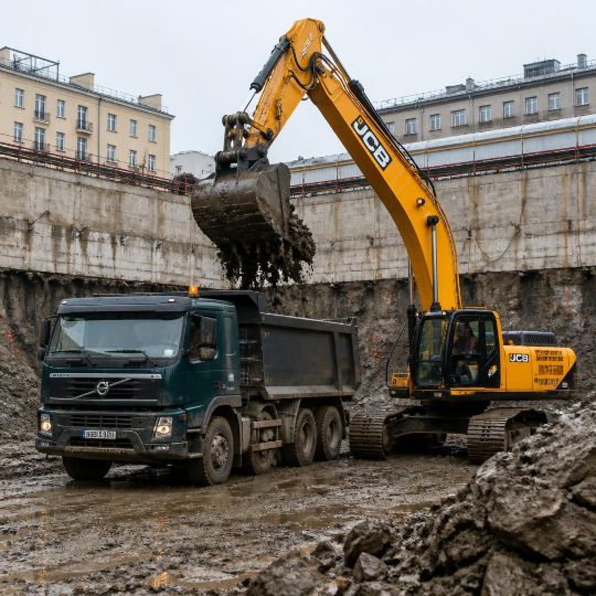Вывоз грунта с котлована СПб, Приморский район