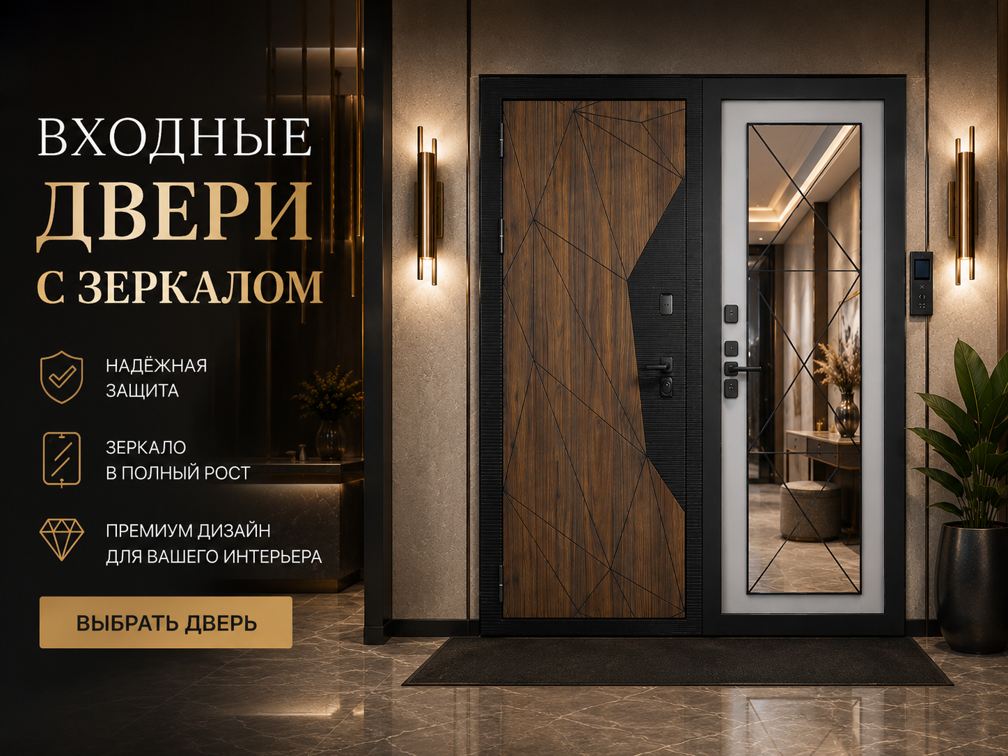 Двери с Зеркалом