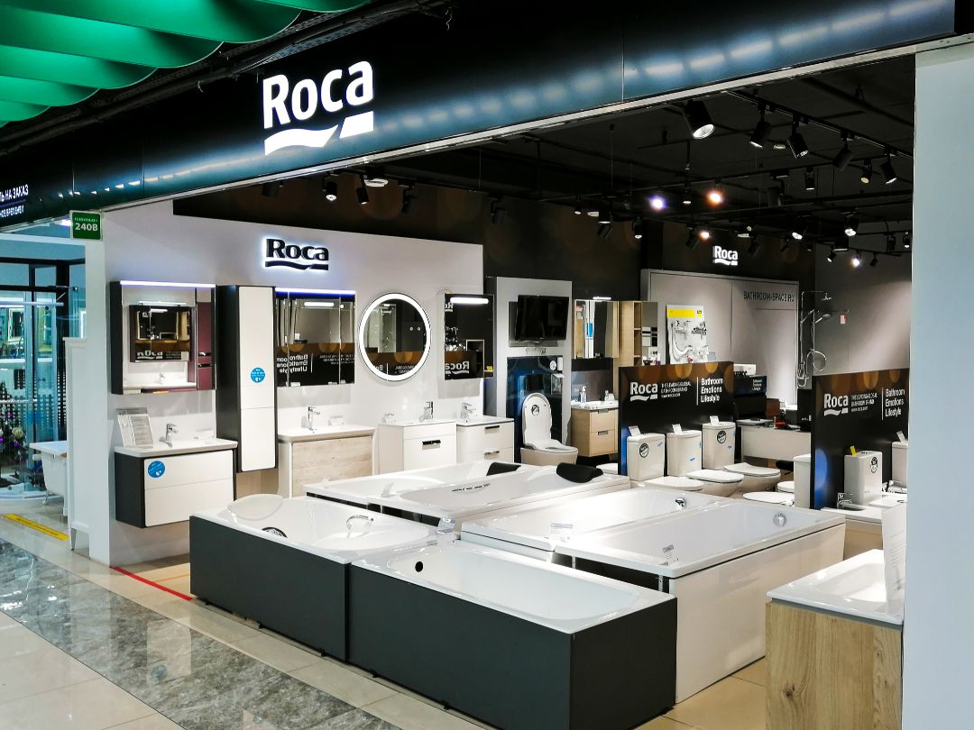 Сантехника адрес. Roca в Румянцево. Roca фирменный салон. Roca сантехника. Магазин сантехники в Москве.