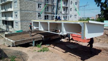 Установка фундамента для здания