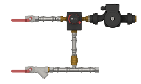 Смесительный узел с плавным управлением без байпаса для вентиляции СУ 20-40-1.6-24