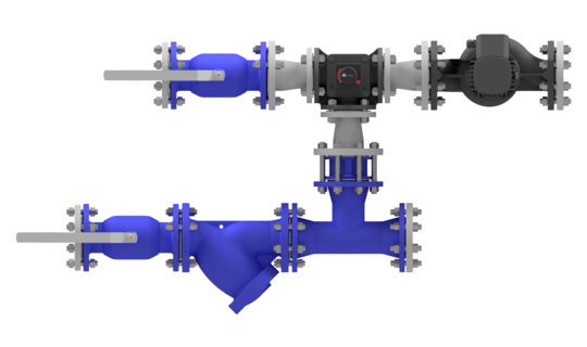 Смесительный узел для вентиляции без байпаса с плавным управлением СУ 80F-140-90.0-24