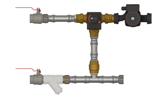 Смесительный узел для вентиляции без байпаса СУ 32-80-16.0-24