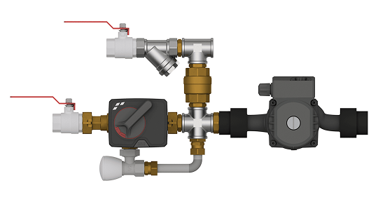 Смесительный узел для тепловых завес