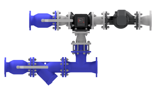 Смесительный узел для вентиляции без байпаса с плавным управлением СУ 100F-140-150.0-24