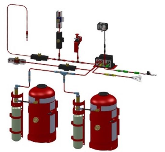 система пожаротушения ANSUL A-101 для передвижной техники