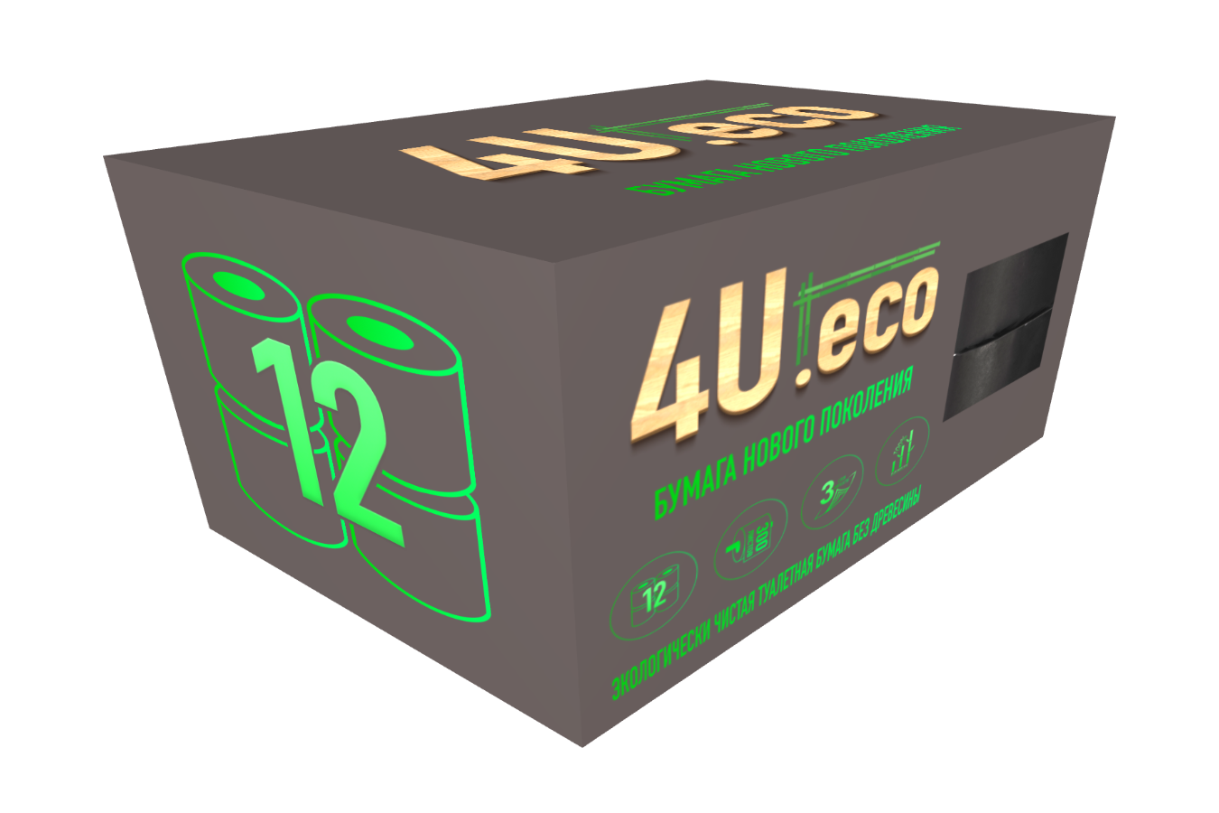 Туалетная бумага из бамбука 12 штук