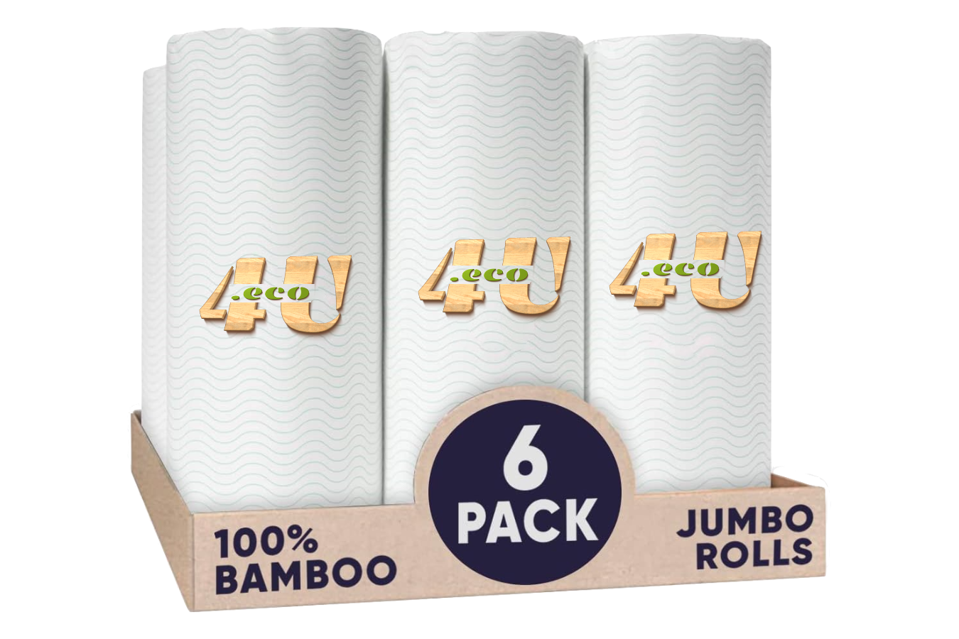 Бумажные полотенца из бамбука 6 штук