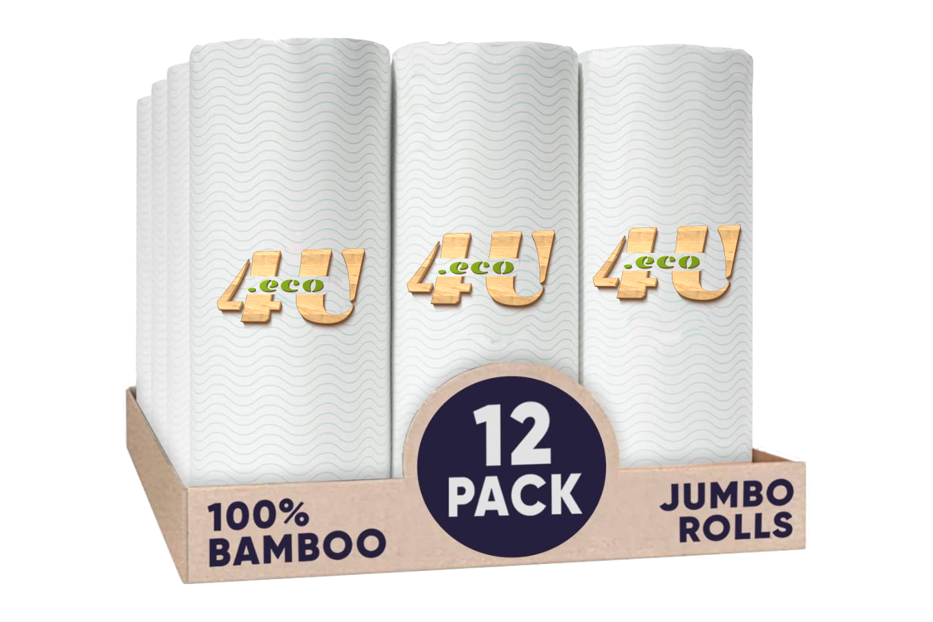 Бумажные полотенца из бамбука 12 штук