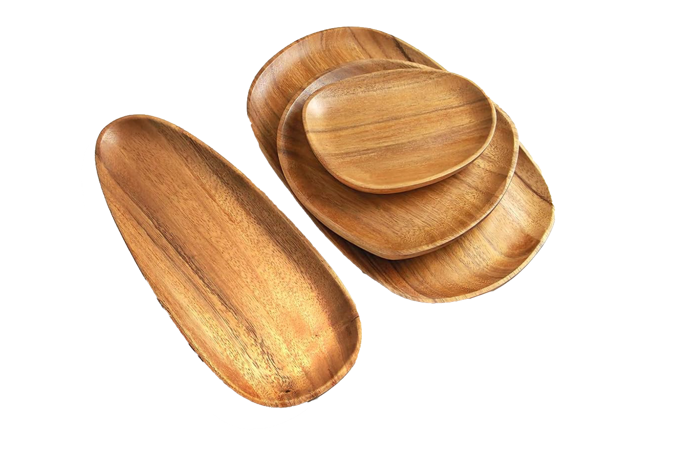 Набор тарелок из бамбука
