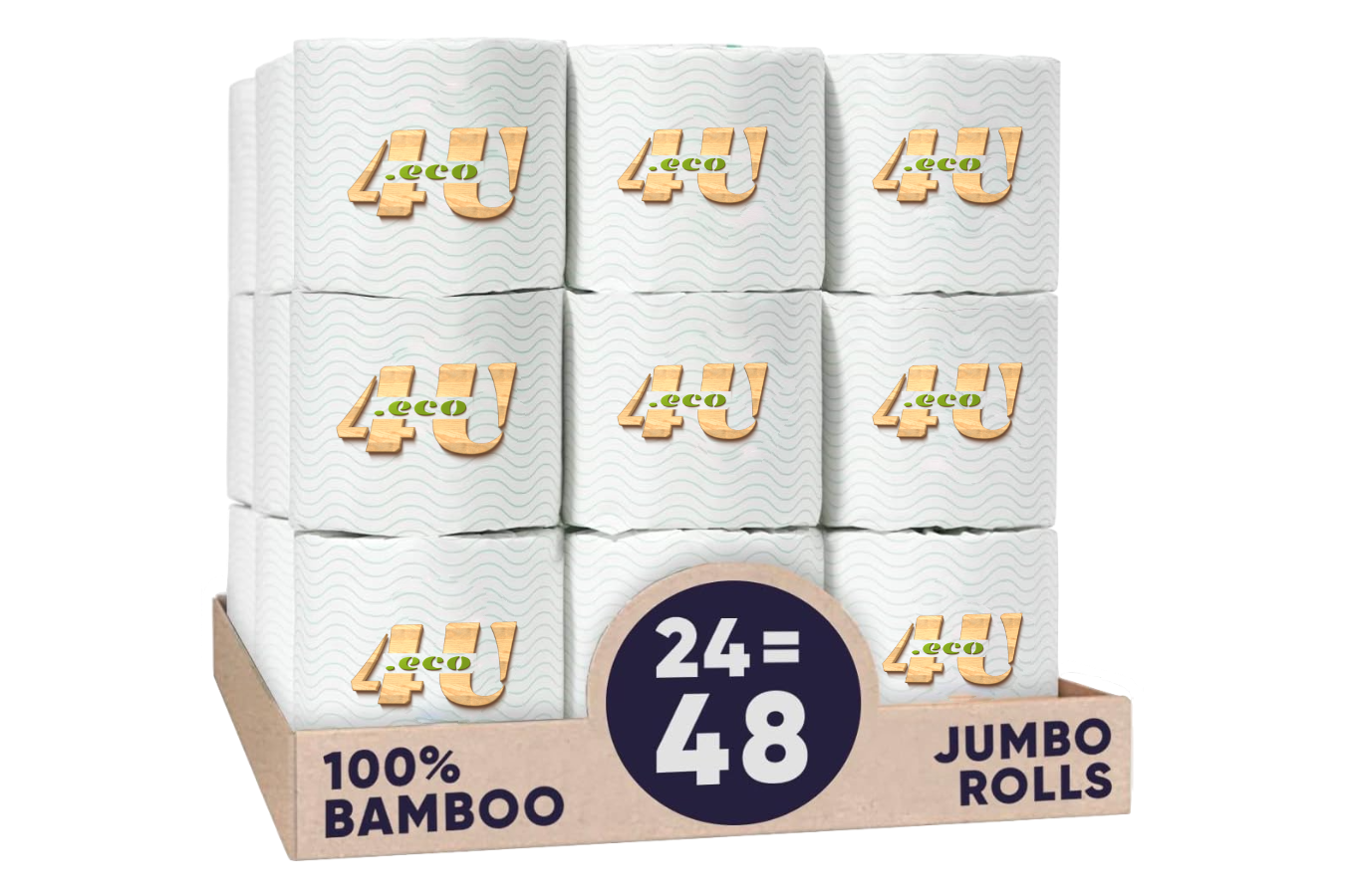 Туалетная бумага из бамбука 24 штуки