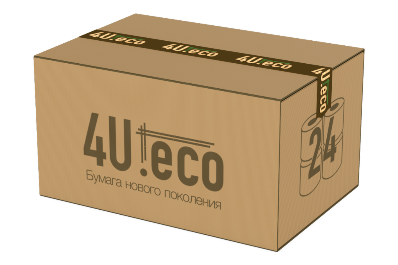 Туалетная бумага из бамбука 24 штуки