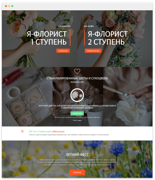 Лендинг в конструкторе