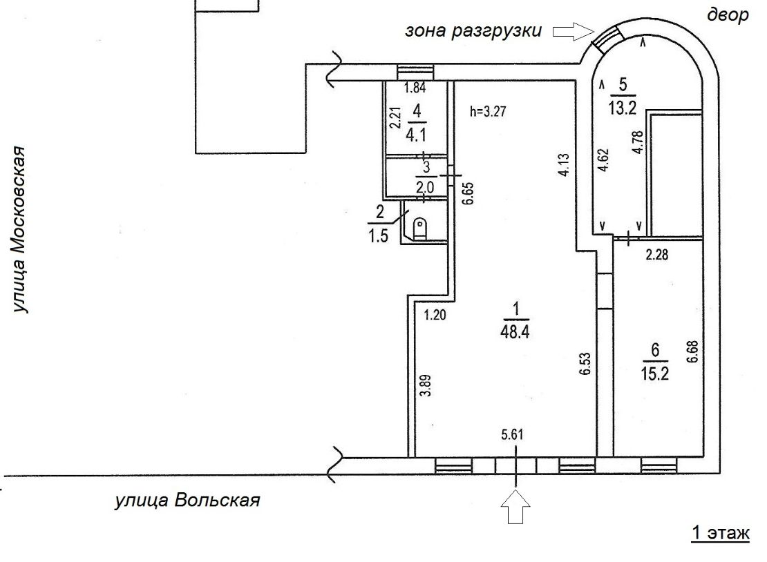 План магазина Том Тейлор 247 м2 Саратов Вольская 58