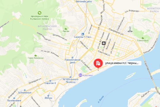 Чернышевского 94/1 ЖК Столица на карте