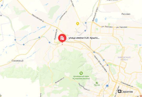 Крылова 1 на карте