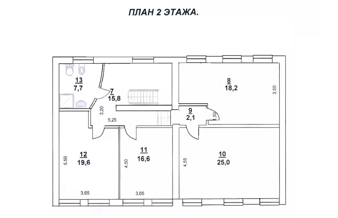 План 2 этажа - Коттедж 217 м2 озеро Сазанка Энгельс, продажа