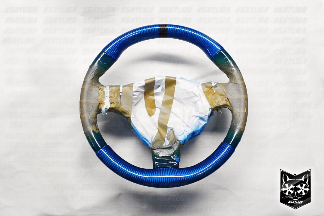 Porsche Carrera - Аквапринт синий карбон