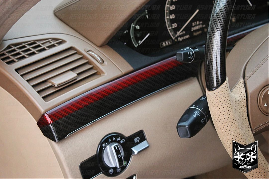 Mercedes-Benz S-сlass W221 - Красный&Серый карбон