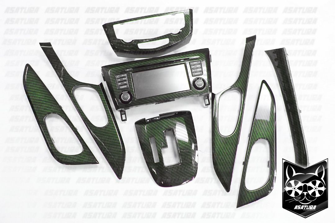 Nissan Qashqai - Аквапринт зеленый карбон