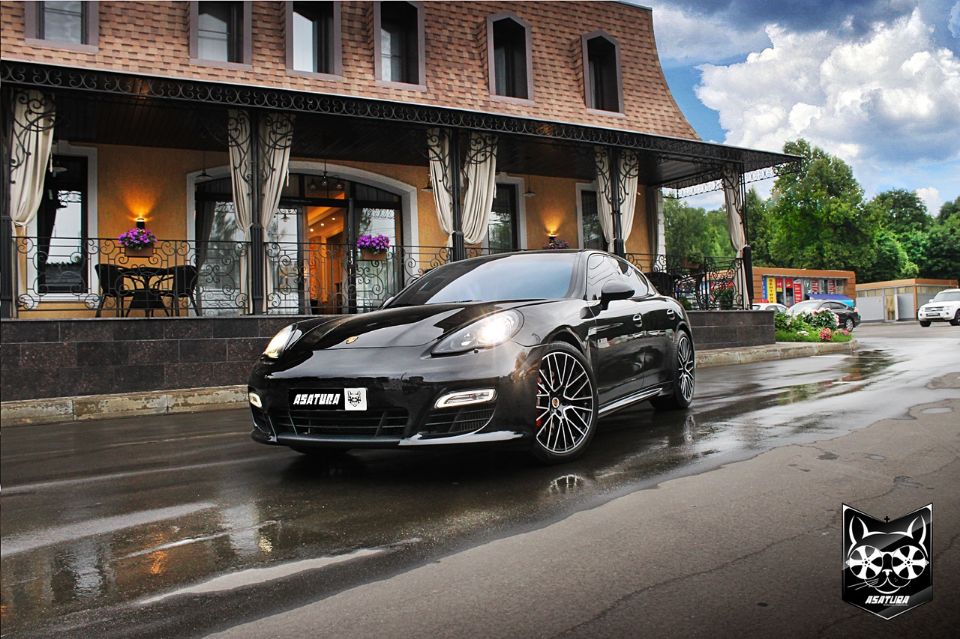 Porsche - Антихром деталей экстерьера