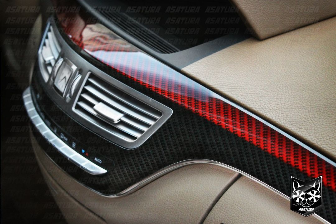 Mercedes-Benz S-сlass W221 - Красный&Серый карбон