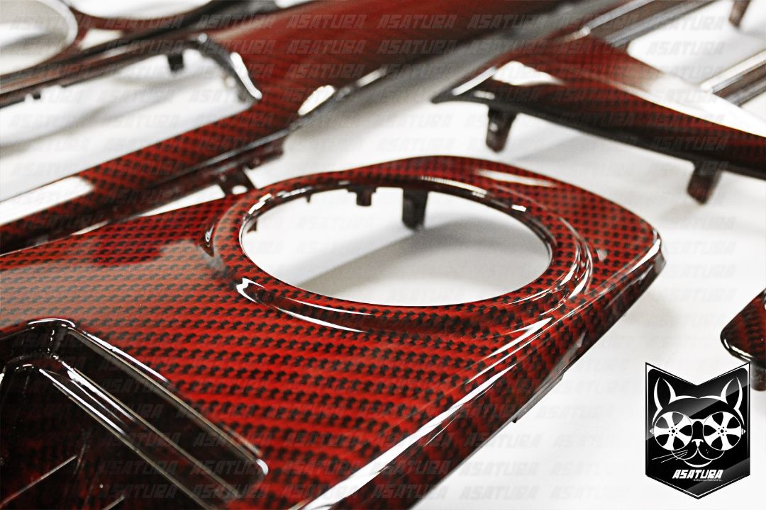 Mitsubishi Lancer 9 - Аквапринт красный карбон