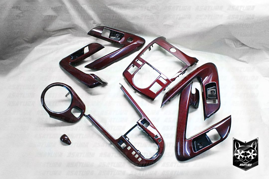 Kia Cerato - Аквапринт красный карбон