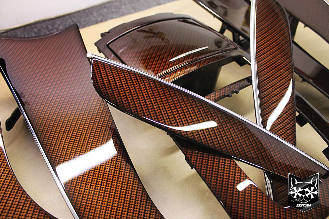 Infiniti QX 35 - Аквапринт оранжевый карбон