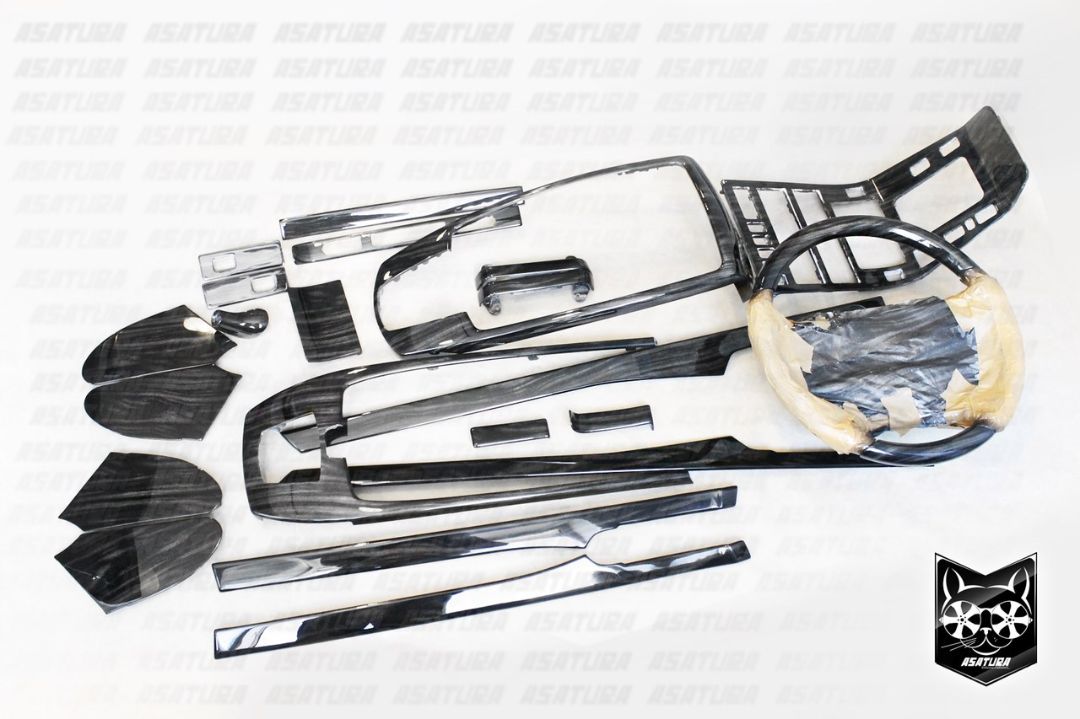 Mercedes-Benz W140 - Аквапринт черное дерево