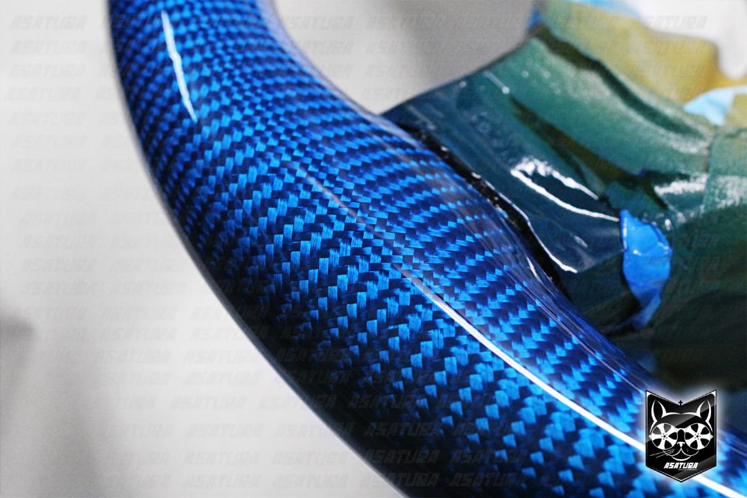 Porsche Carrera - Аквапринт синий карбон