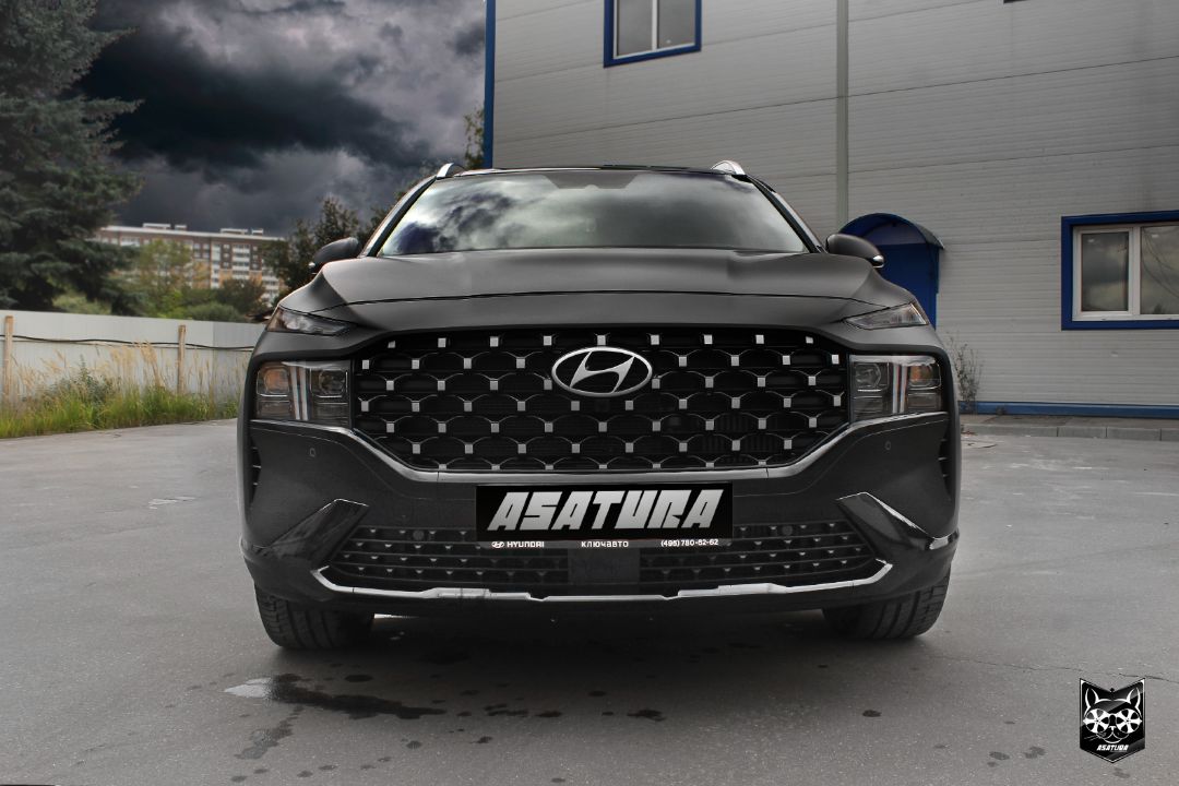 Hyundai Santa Fe - Антихром решетки
