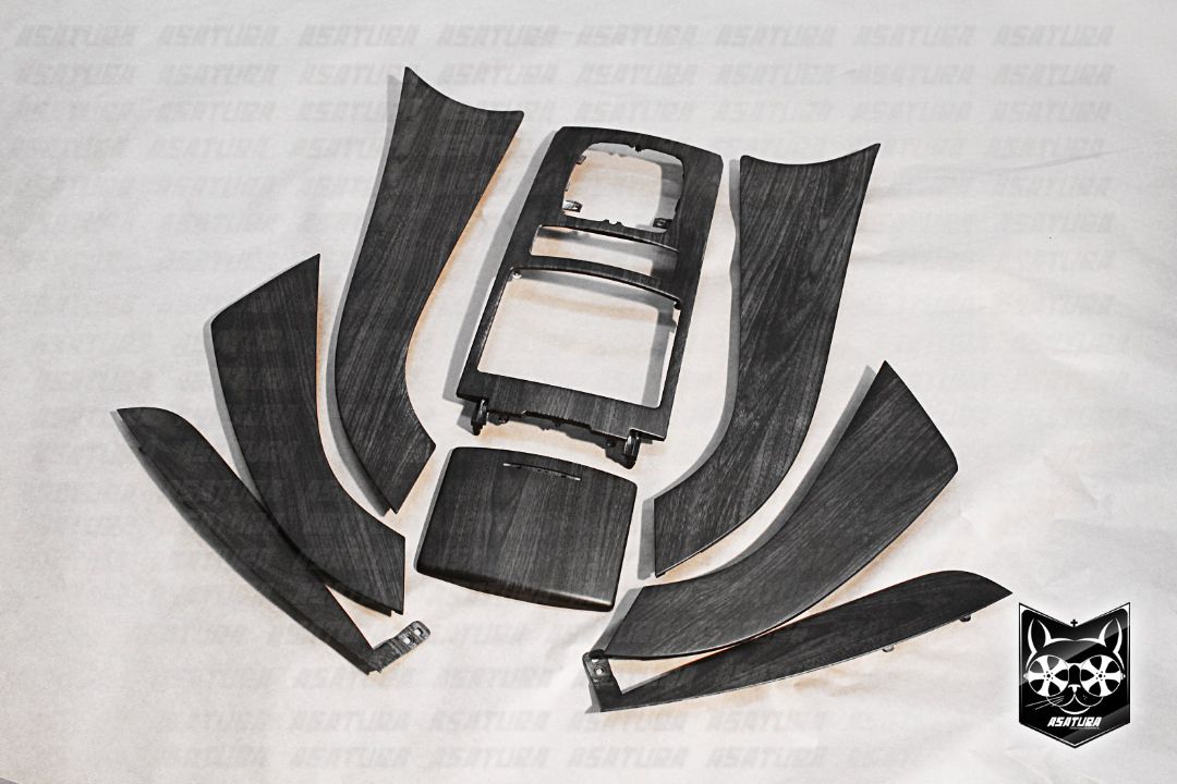 Infiniti QX 70 - Аквапринт темно-серое матовое дерево