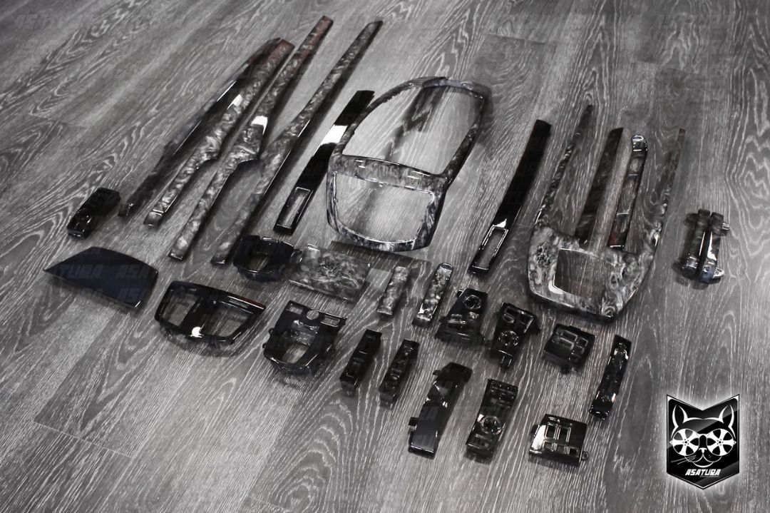 Mercedes-Benz W140 - Аквапринт серое дерево